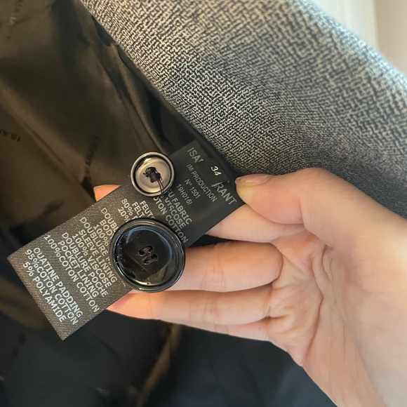 ISABEL MARANT Black & White Eladim Double Breasted Jacket - Picture 6 of 10